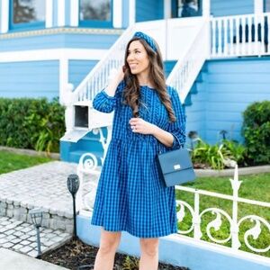 Draper James Blue Gingham Dress Size Small